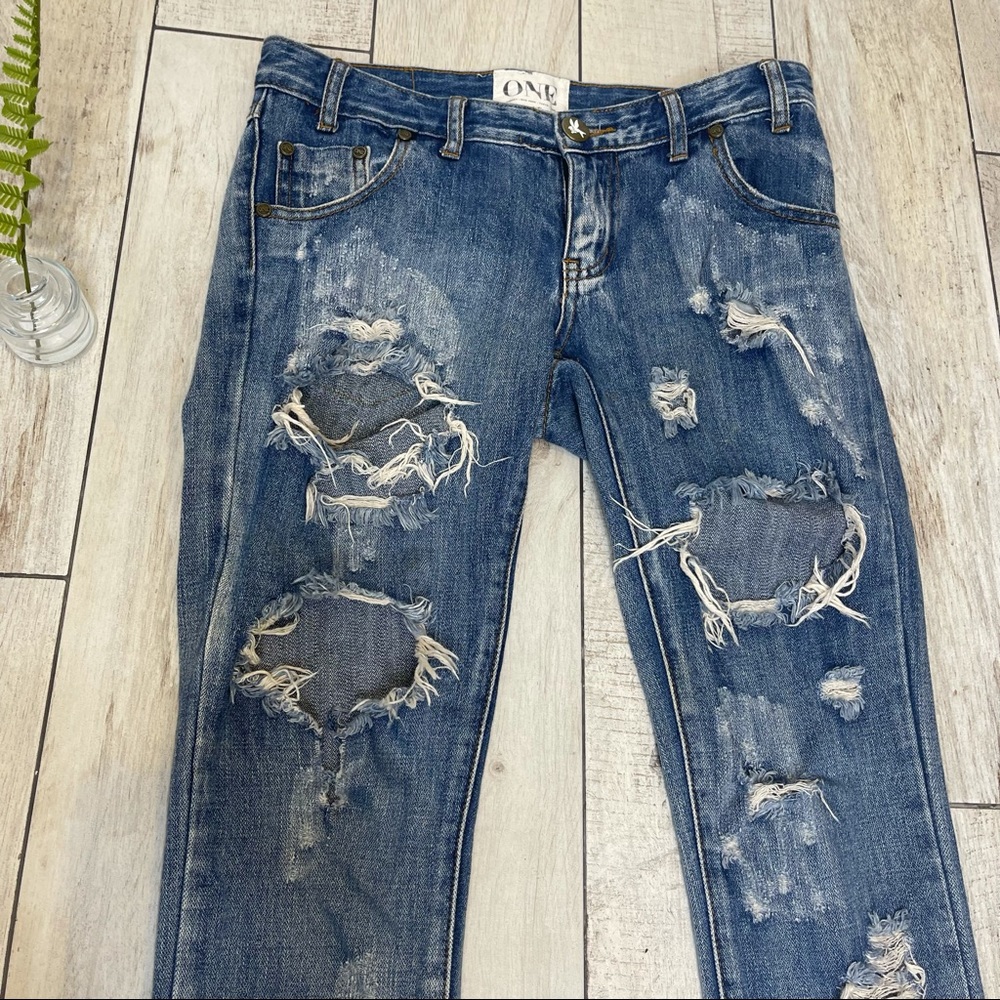 ONE Teaspoon Trashed Free Birds SIZE 26 - Picture 4 of 16